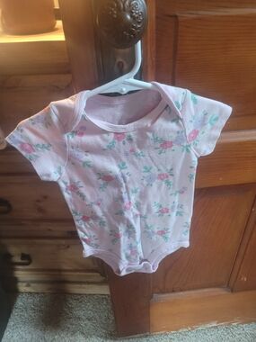 Pink Floral Baby One-Piece Bodysuit